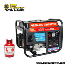 Power Value 168F-1 Engine 2.5kw Gasoline Generator LPG GAS Electric Start Gas Power Generator
